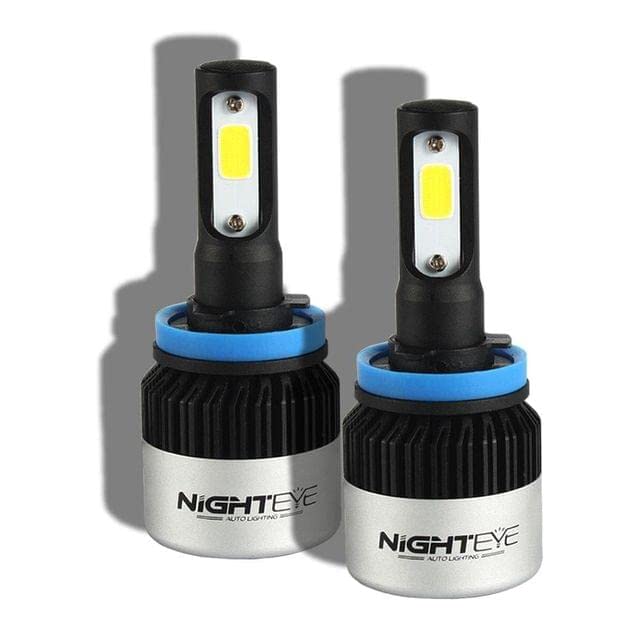 ORIGINAL NIGHTEYE H8/H9/H11/H16 LED Headlight Bulb for Car and Bike White, 90W, 2 Bulbs - 9000 Lumens ULTRA BRIGHT, Type H8/H9/H11/H16 - bikerstore.in