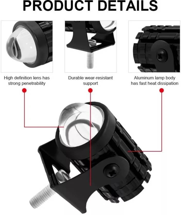 U1 Mini Drive Universal Fog Lamps Mini Driving Lights Fog Lamp Car, Motorbike, Truck, Van LED (12 V, 20 W)  (Universal For Bike, Universal For Car, Pack of 2)