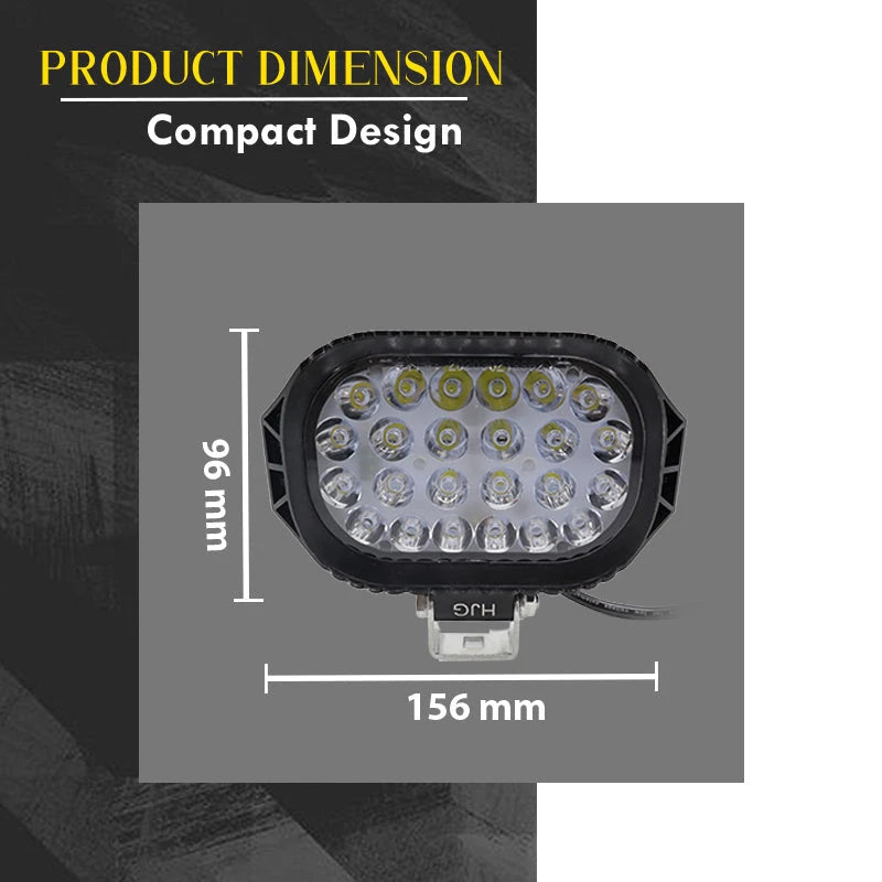 HJG Rectangular 24 LED Fog light 12V-80V 36W for Universal vehicles 1PCS