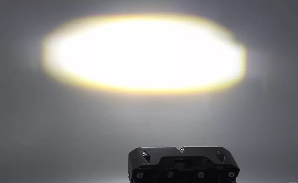 Original HJG Series of Premium Fog Light (3 Round LED HJG Fog Light, 60W per pc * 2 = 120W Total) White Yellow - bikerstore.in