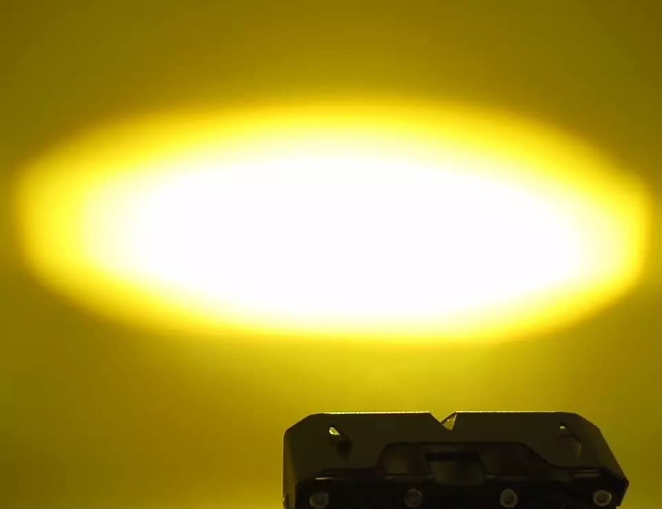 Original HJG Series of Premium Fog Light (3 Round LED HJG Fog Light, 60W per pc * 2 = 120W Total) White Yellow - bikerstore.in