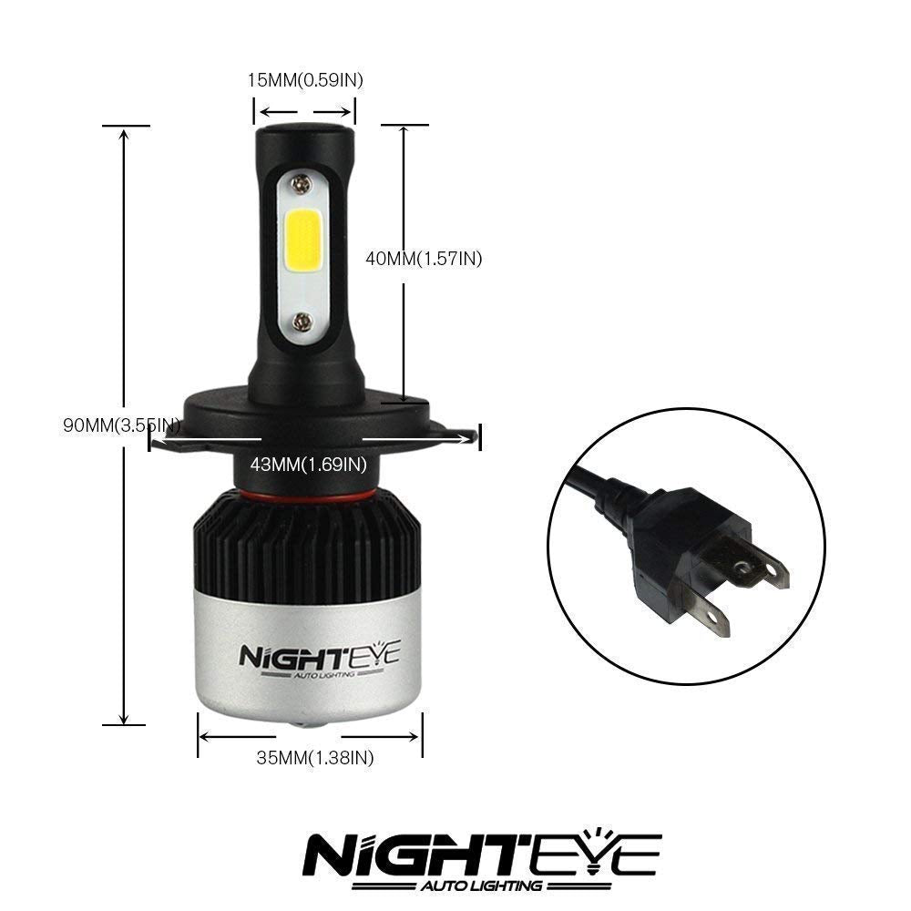 ORIGINAL NIGHTEYE H4 LED Headlight Bulb SINGLE Pc for Bike White, 45W, 1 Bulb - Type H4, 36W White Light - bikerstore.in