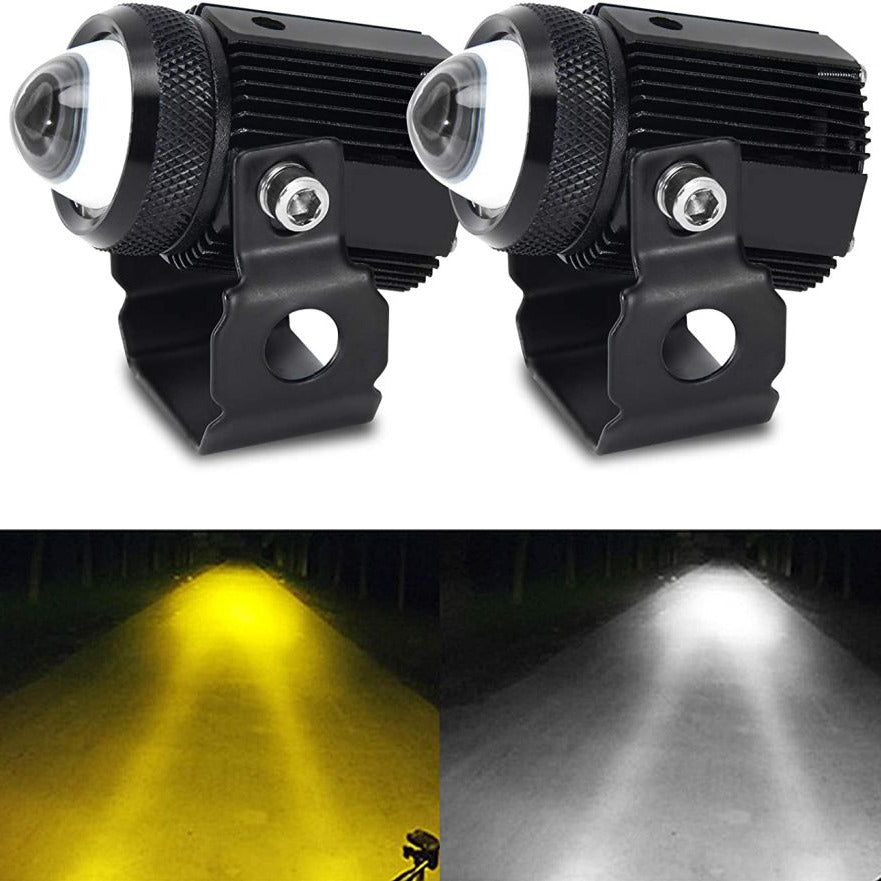HJG Mini Drive Fog Light with Universal Fit for All Cars and Bikes (Hjg Original) - Yellow/ White - bikerstore.in