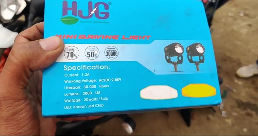 HJG Mini Drive Fog Light with Universal Fit for All Cars and Bikes (Hjg Original) - Yellow/ White - bikerstore.in