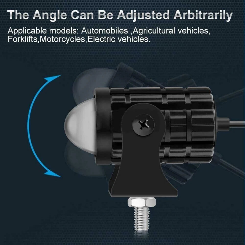 Spotlight Foglight 1Pcs LED Motorcycle Fog Light Driving Spot Lamp Yellow/White (8V-80V,30 Watt)