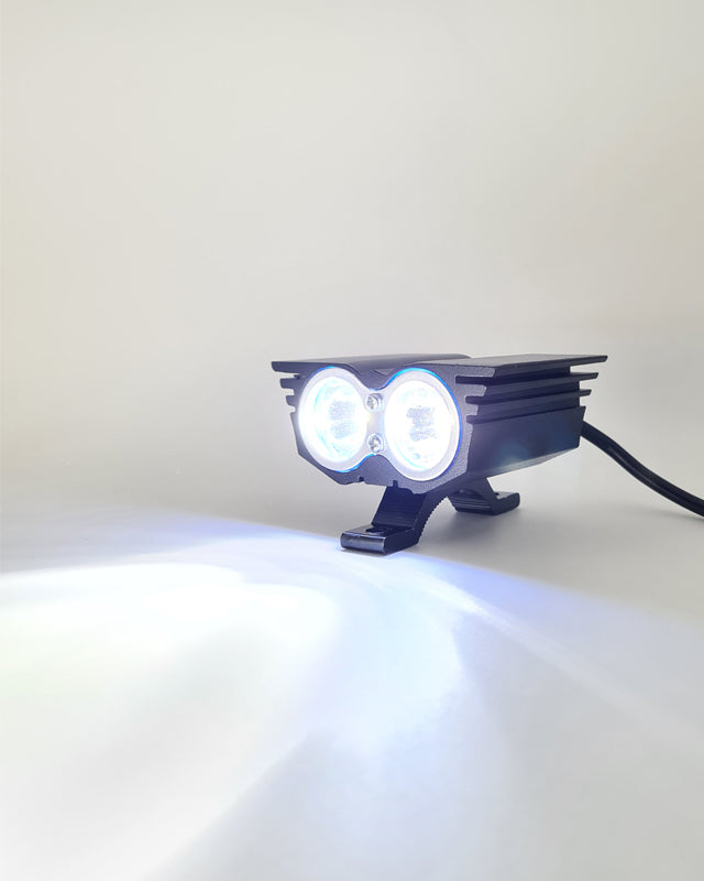 HJG 2 LED Owl Eye Waterproof CREE LED Fog Light with 3 Mode Function High Beam/Low Beam & Flashing for Bike/Motorcycle and Cars (20W, Black, 1 PC) - bikerstore.in