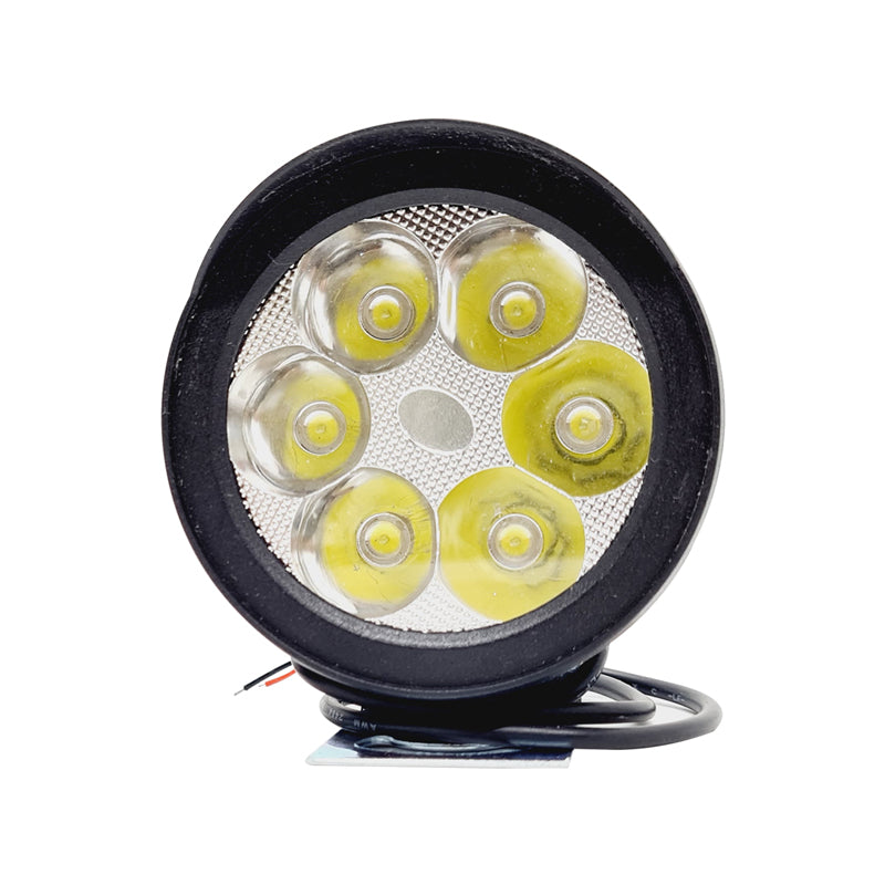 HJG LED Fog Lights for Bikes and Cars High Power, Heavy clamp and Strong ABS Plastic. (6 led Cap Set with Switch) - bikerstore.in