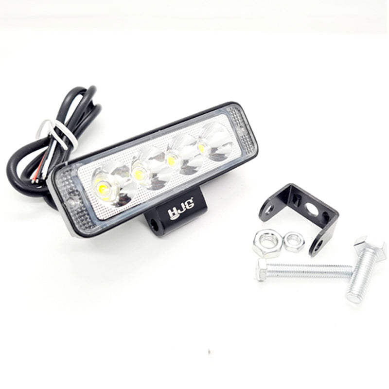 HJG 4 LED Fog Light for Bikes and Cars High Power, Heavy clamp and Strong aluminum. (4 LED Fog Single) - bikerstore.in