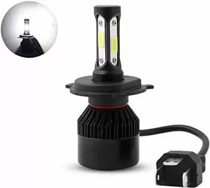 HJG M3 3 Side H4 LED Headlight Bulb with Cooling Fan Head lamp Conversion Kit for Bike Car SUV and Motorcycles (55W, White) - bikerstore.in
