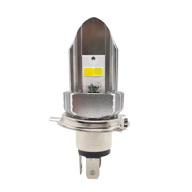 CYT White Yellow Bike LED Headlight Bulb with H4 Fitting For all Bikes & Cars. 30 WATT Yellow & White - bikerstore.in