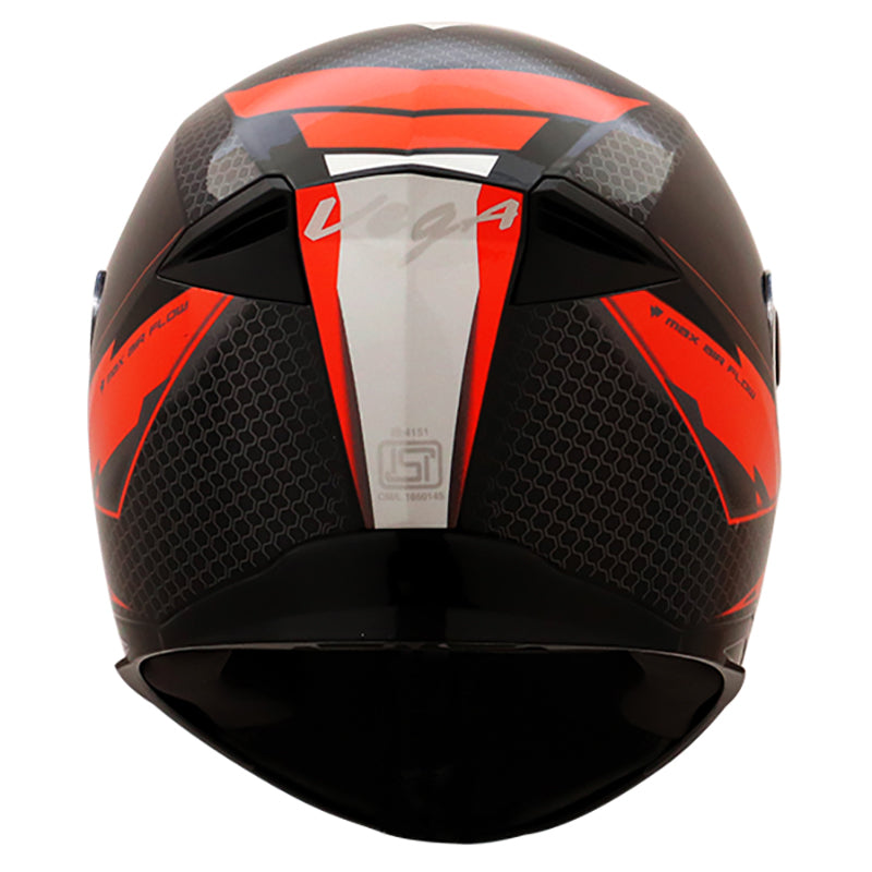 Vega Ryker D/V Bolder Black Orange Helmet - bikerstore.in