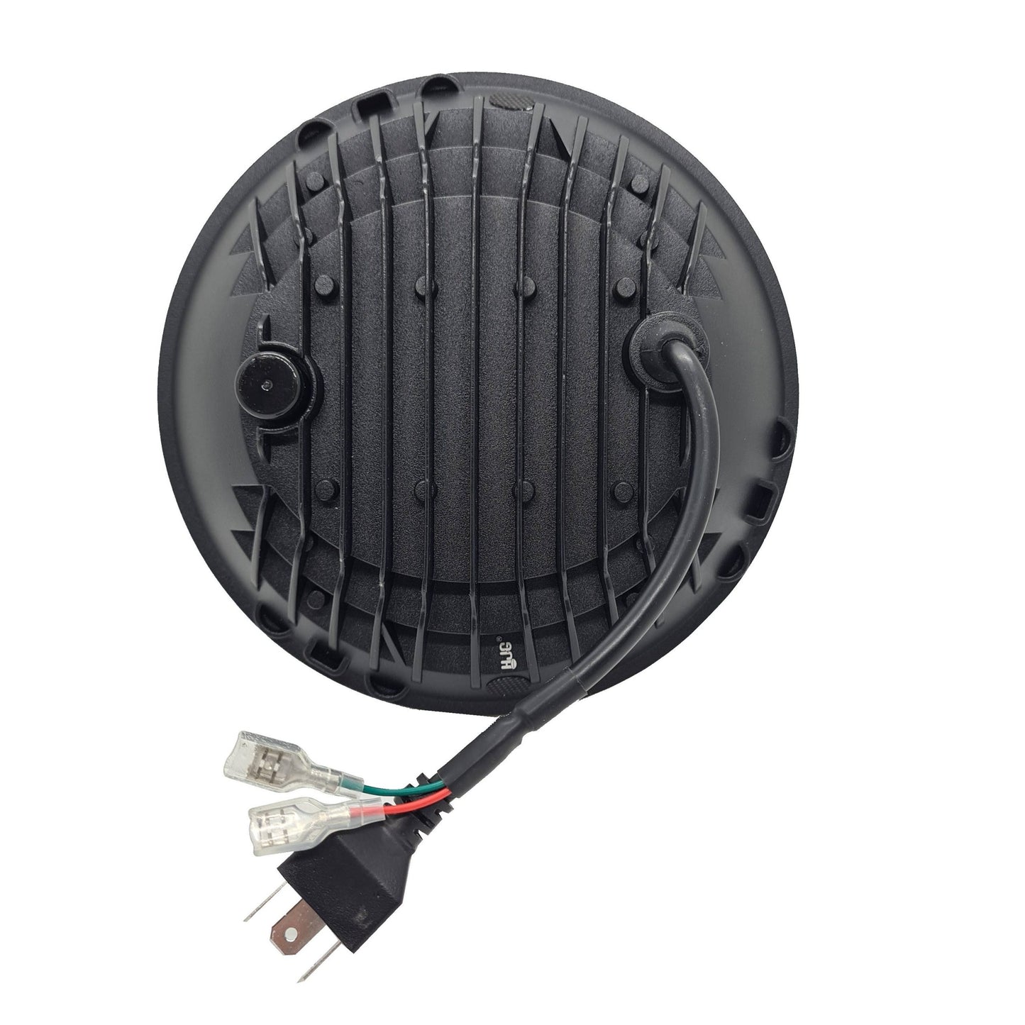 7 Inch Diamond Cut Round Led Headlight Fits in Royal Enfield all model and Mahindra Thar - bikerstore.in