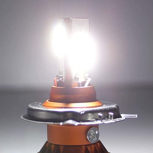 CYT ORIGINAL LED DC Power Headlight Bulb Universal For All Bikes, Motorcycle, Scooty (DC8V-48V, 40W) 3 Side H4 White LED Headlight with Cooling Fan Head lamp Conversion Kit - Type H4 - bikerstore.in