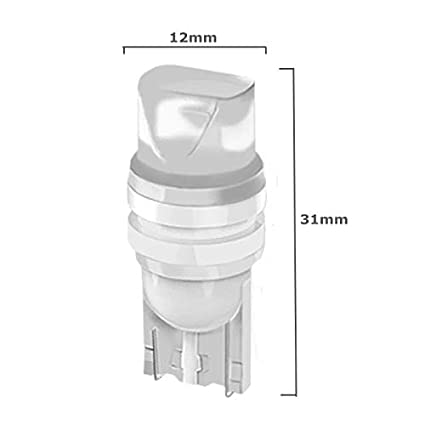 T10 Ceramic Case Parking LED Bulb (Set of 2) | White/Blue/Red/Green with Imported COB LED Chip Universal Fitment for Car and Bike - bikerstore.in