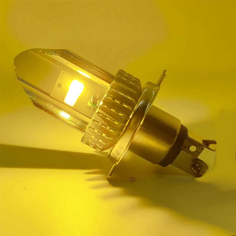 CYT White Yellow Bike LED Headlight Bulb with H4 Fitting For all Bikes & Cars. 30 WATT Yellow & White - bikerstore.in