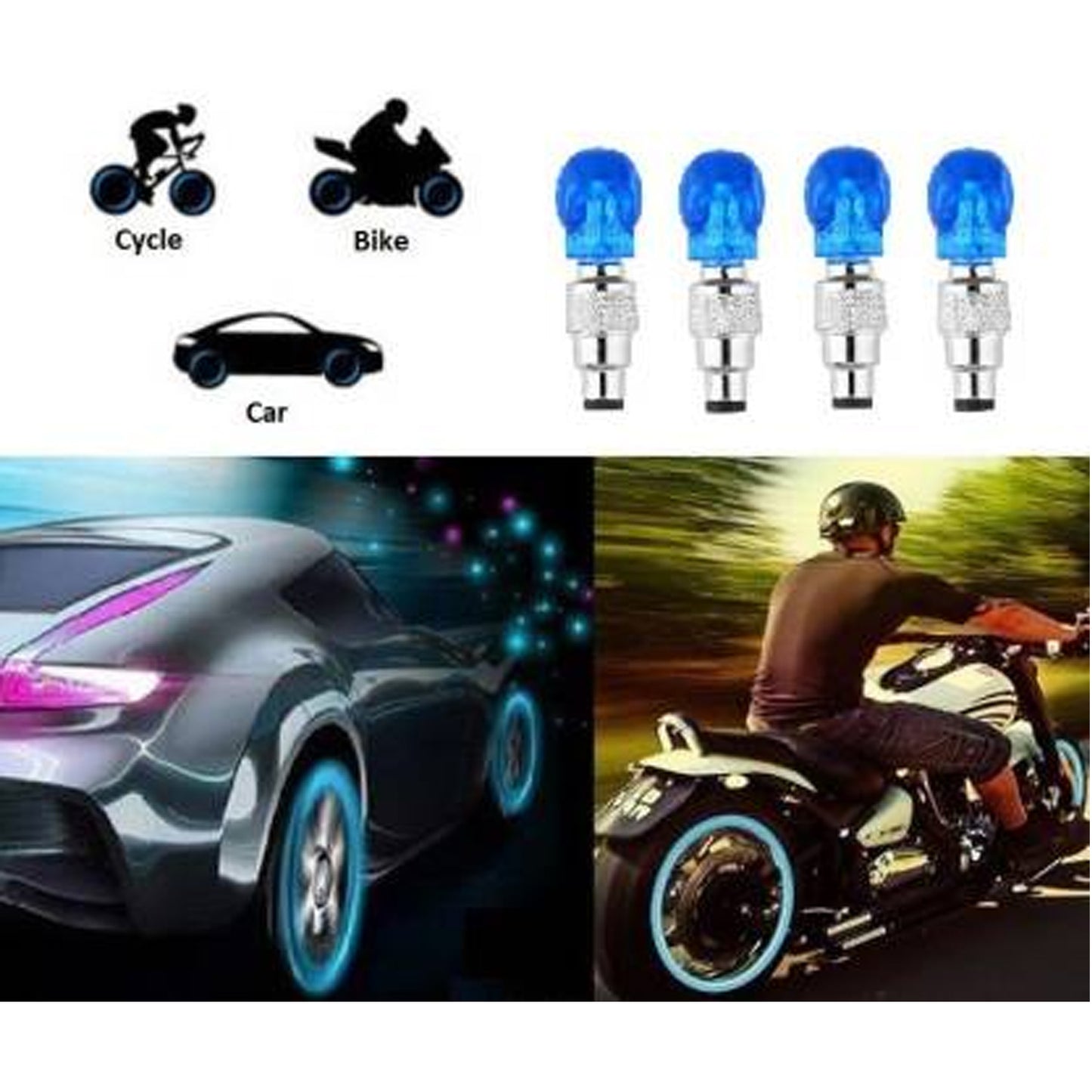 Skull Bhoot Wheel Nalki Light (Universal For Bike, Universal For Car, Pack of 2) - bikerstore.in
