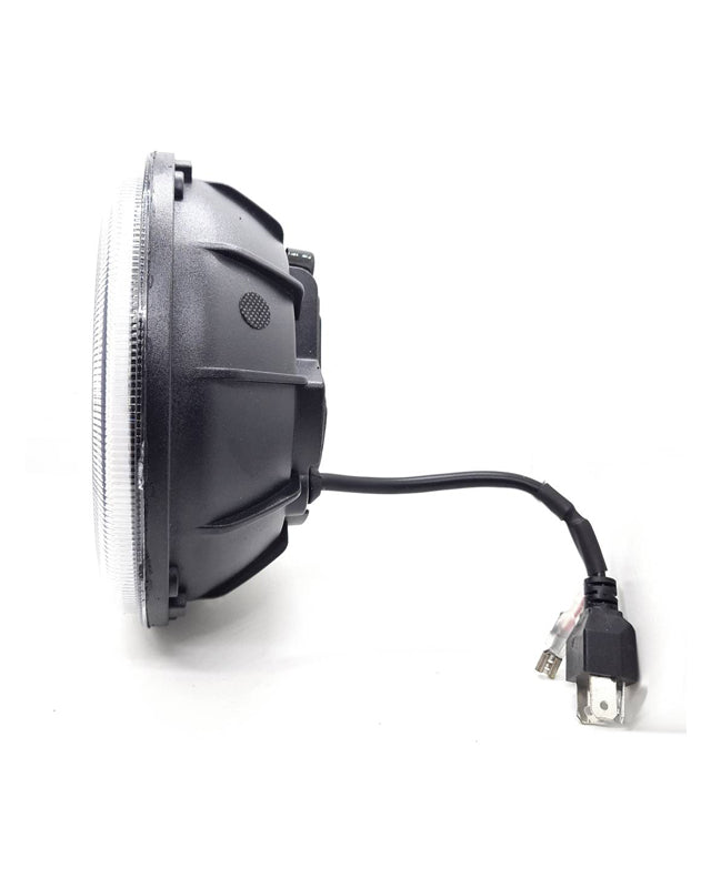 HJG 7 Inch Round Headlight Compatible with Royal Enfield, Jeep & Harley Davidson (Harley Minus Headlight) - bikerstore.in