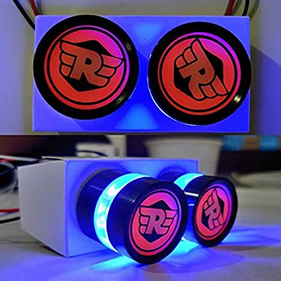 CYT Metallic Handle Bar End Dual Led Bike Turn Signal Indicator Light (Blue) for RE Bullet 350 - bikerstore.in
