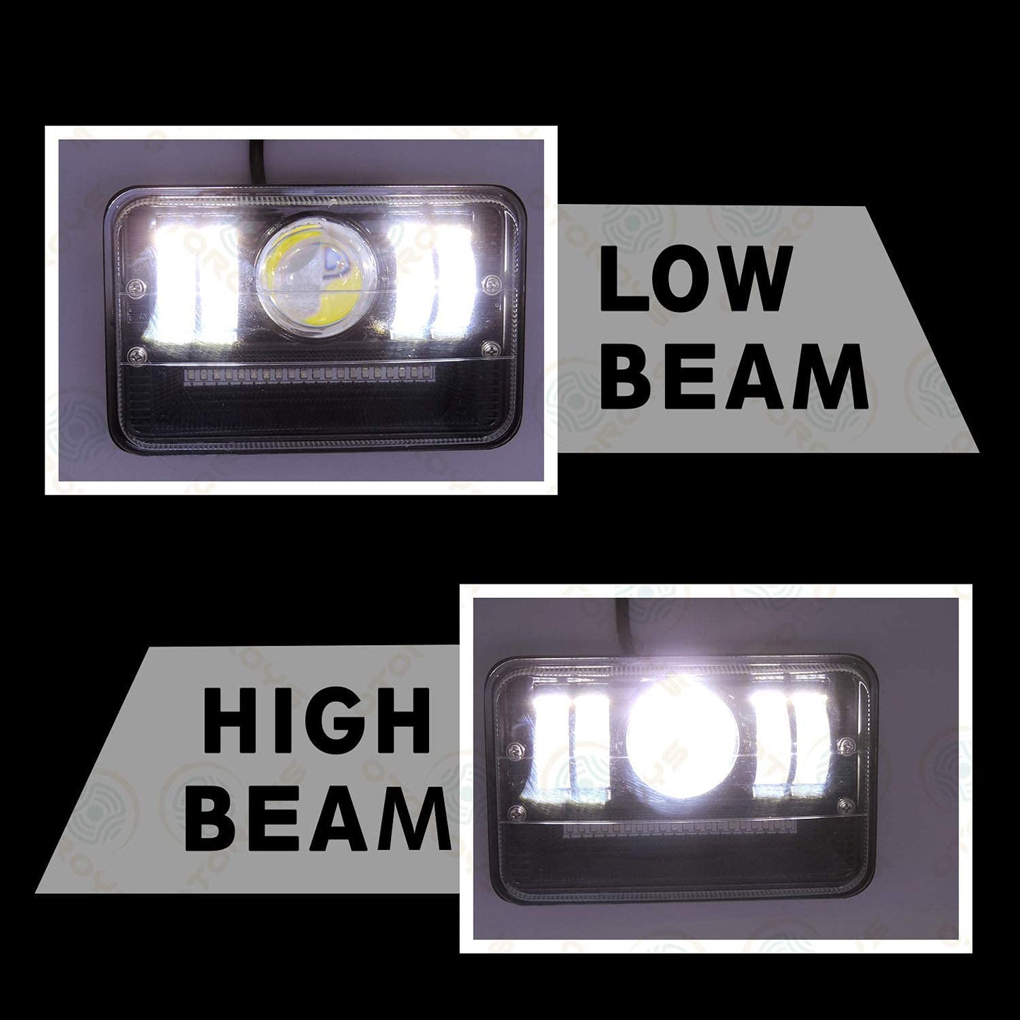 Splendor LED Projector Headlight Assembly Hi/Low Beam With 3 Mode Red and Blue Flashing For Hero Splendor Plus, Splendor Pro, Splendor - bikerstore.in
