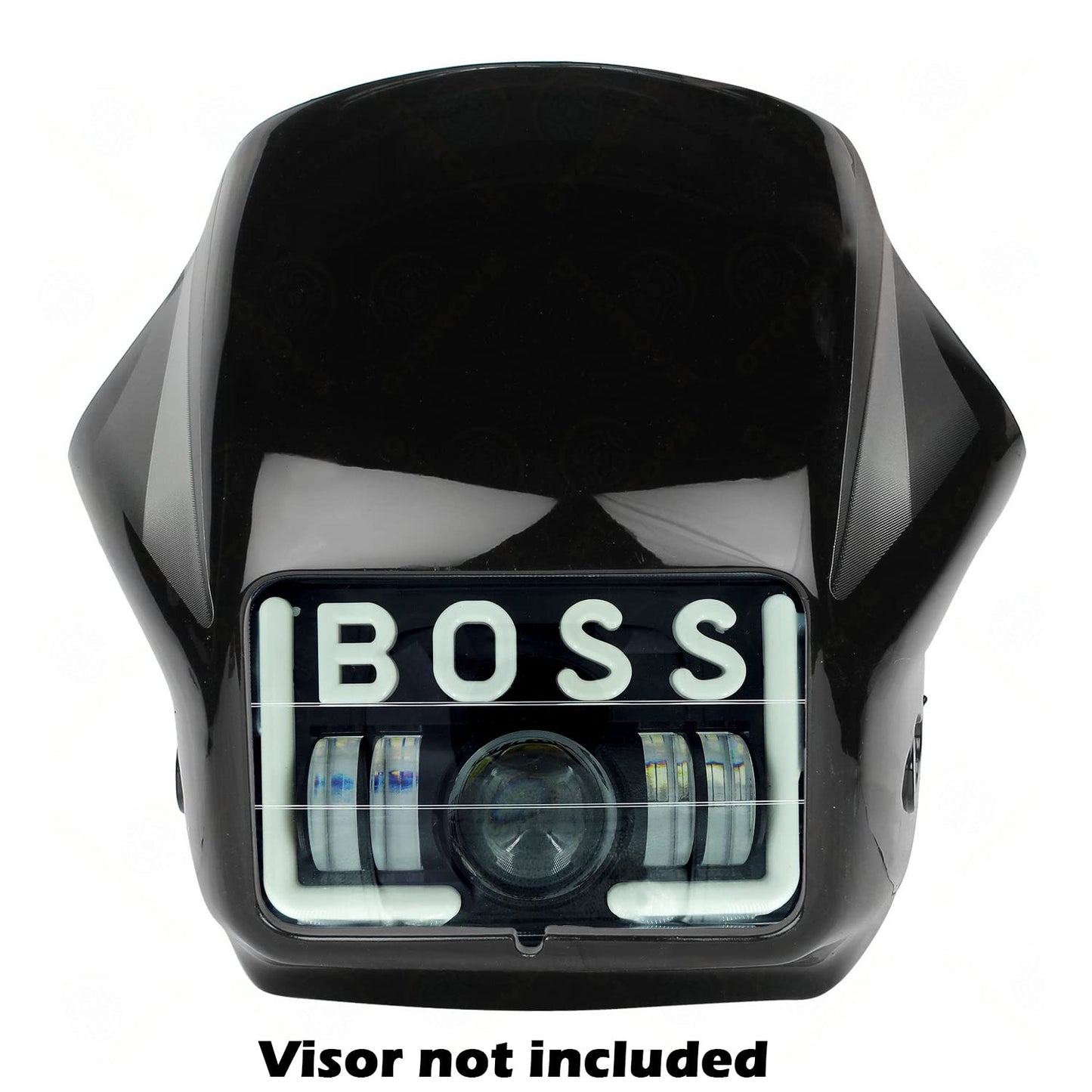 Splendor BOSS DRL LED Projector Headlight Assembly Hi/Low Beam With BOSS DRL For Hero Splendor Plus, Splendor Pro, Splendor - bikerstore.in