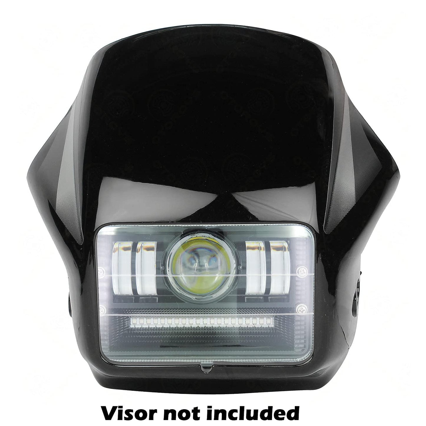 Splendor LED Projector Headlight Assembly Hi/Low Beam With 3 Mode Red and Blue Flashing For Hero Splendor Plus, Splendor Pro, Splendor - bikerstore.in