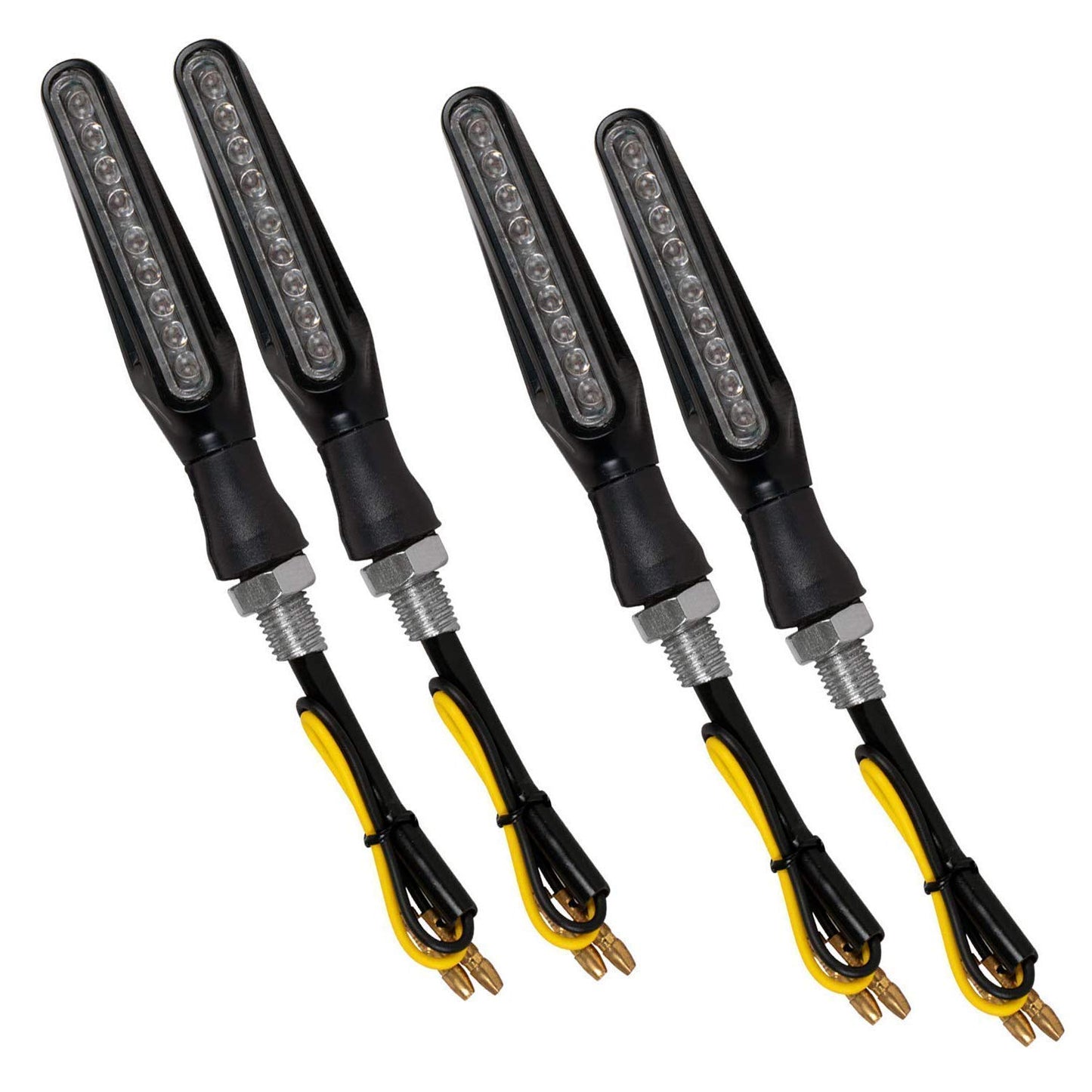 LED KTM Style Indicators for Universal All Bike Models (Amber, Pack of 4) - bikerstore.in