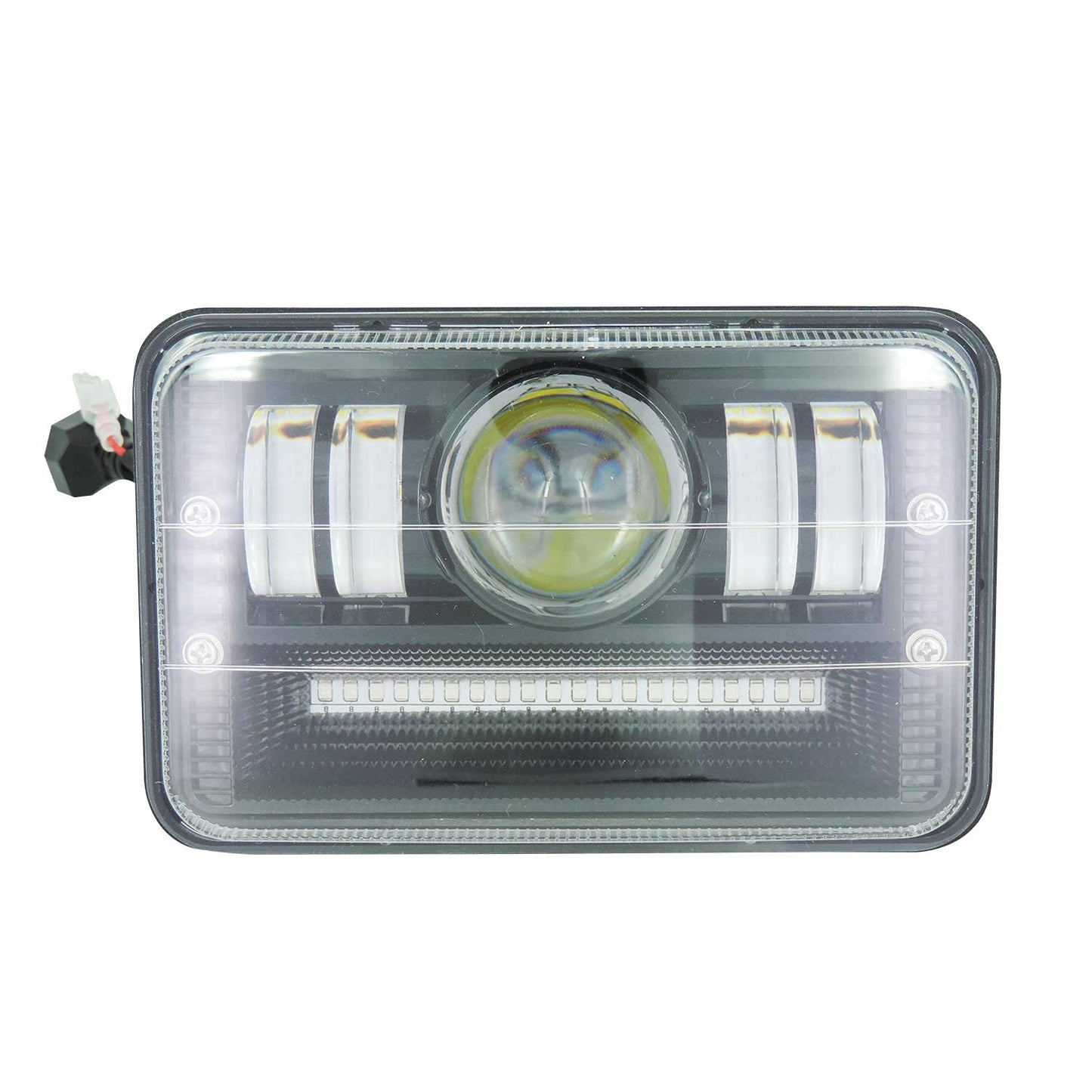 Splendor LED Projector Headlight Assembly Hi/Low Beam With 3 Mode Red and Blue Flashing For Hero Splendor Plus, Splendor Pro, Splendor - bikerstore.in