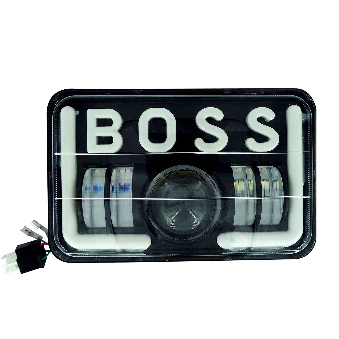 Splendor BOSS DRL LED Projector Headlight Assembly Hi/Low Beam With BOSS DRL For Hero Splendor Plus, Splendor Pro, Splendor - bikerstore.in