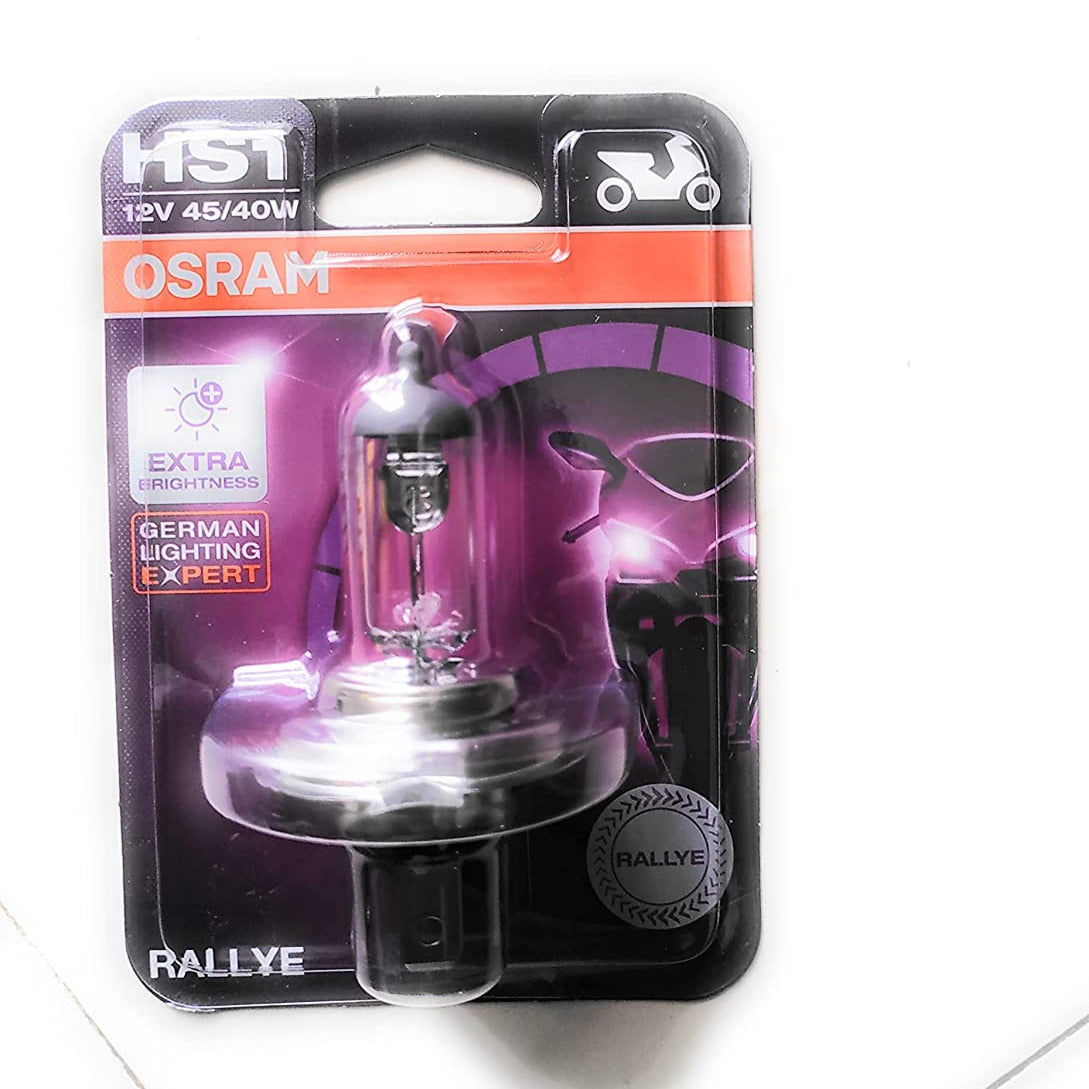 Osram Rallye HS1 Halogen Lamp 62185RL Exterior Headlight Bulb With silver coating (12V, 45/40W) for Motorcycles - bikerstore.in