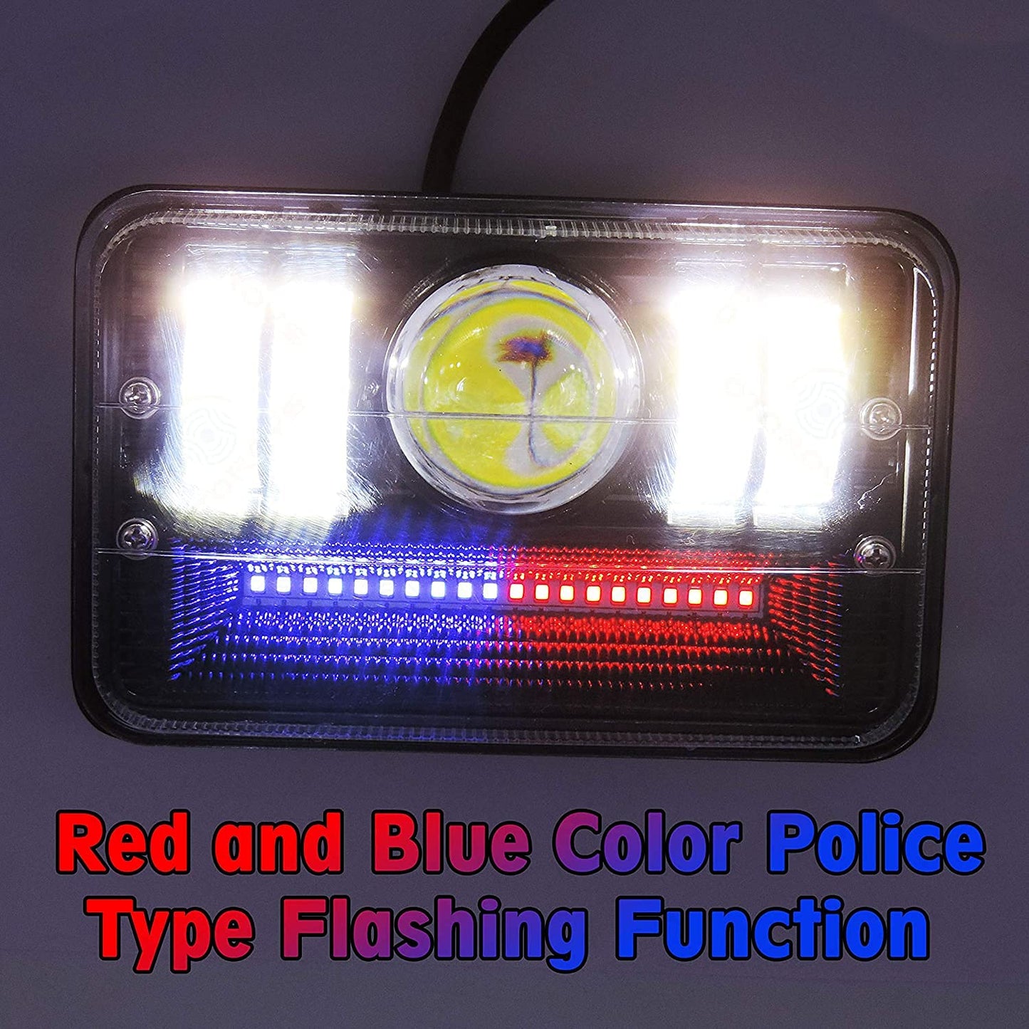 Splendor LED Projector Headlight Assembly Hi/Low Beam With 3 Mode Red and Blue Flashing For Hero Splendor Plus, Splendor Pro, Splendor - bikerstore.in