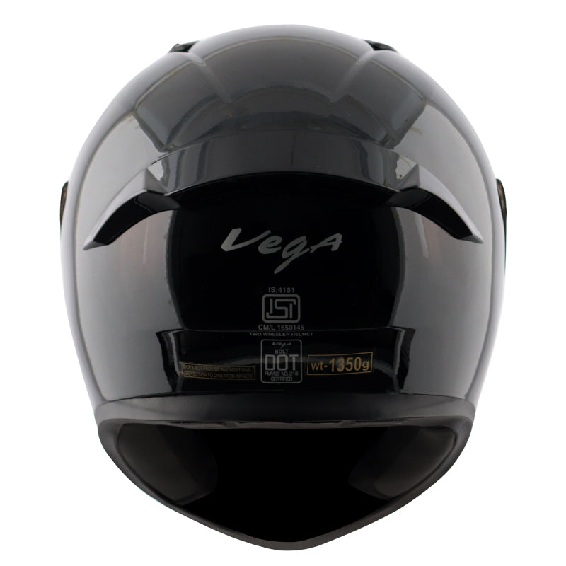 Vega Bolt Black Helmet - bikerstore.in