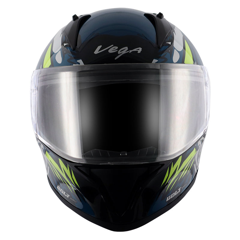 Vega Bolt Bunny Black Blue Helmet - bikerstore.in