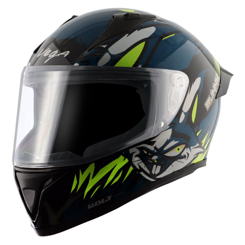 Vega Bolt Bunny Black Blue Helmet - bikerstore.in
