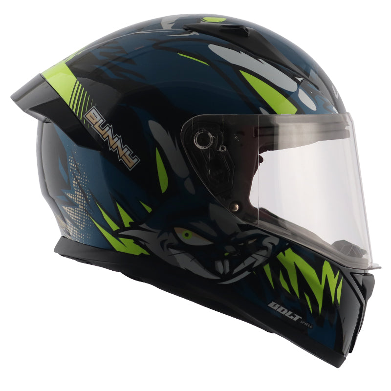 Vega Bolt Bunny Black Blue Helmet - bikerstore.in