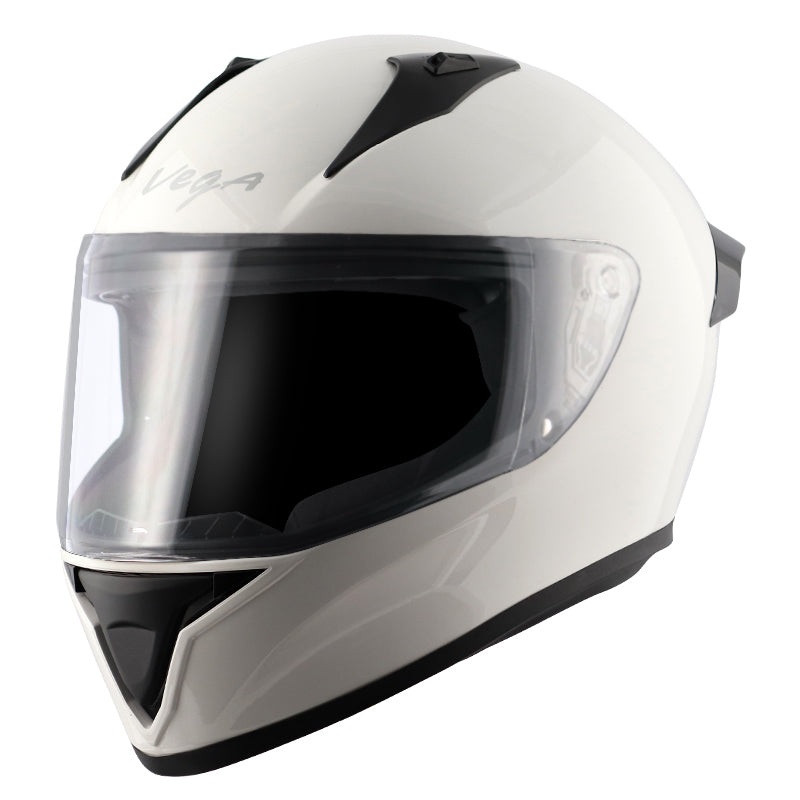 Vega Bolt White Helmet - bikerstore.in