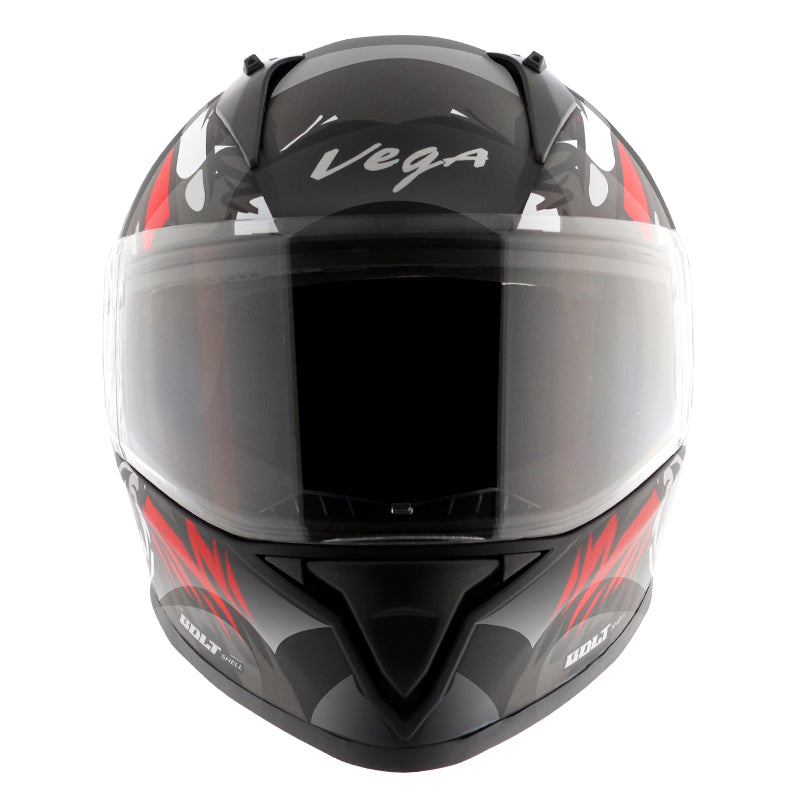 Vega Bolt Bunny Black Red Helmet - bikerstore.in