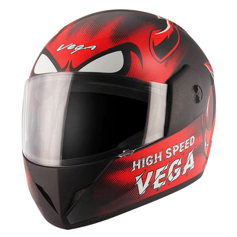 Vega helmet store red and black