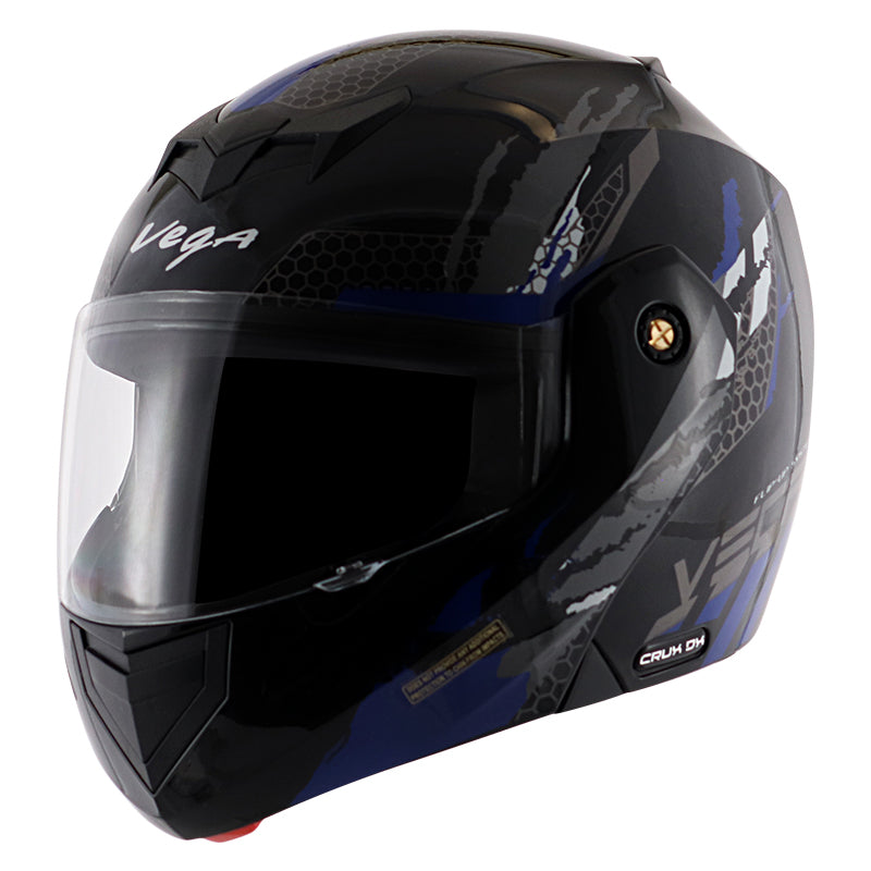 Vega Crux Dx Flex Black Blue Helmet - bikerstore.in