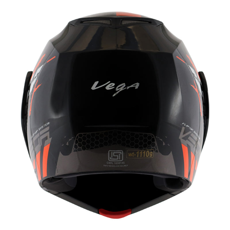 Vega Crux Dx Flex Black Orange Helmet - bikerstore.in