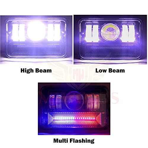 Splendor LED Projector Headlight Assembly Hi/Low Beam With 3 Mode Red and Blue Flashing For Hero Splendor Plus, Splendor Pro, Splendor - bikerstore.in