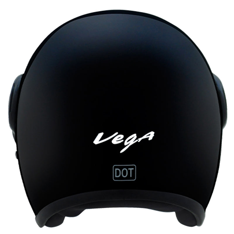 Vega JET W/Visor Black Helmet - bikerstore.in