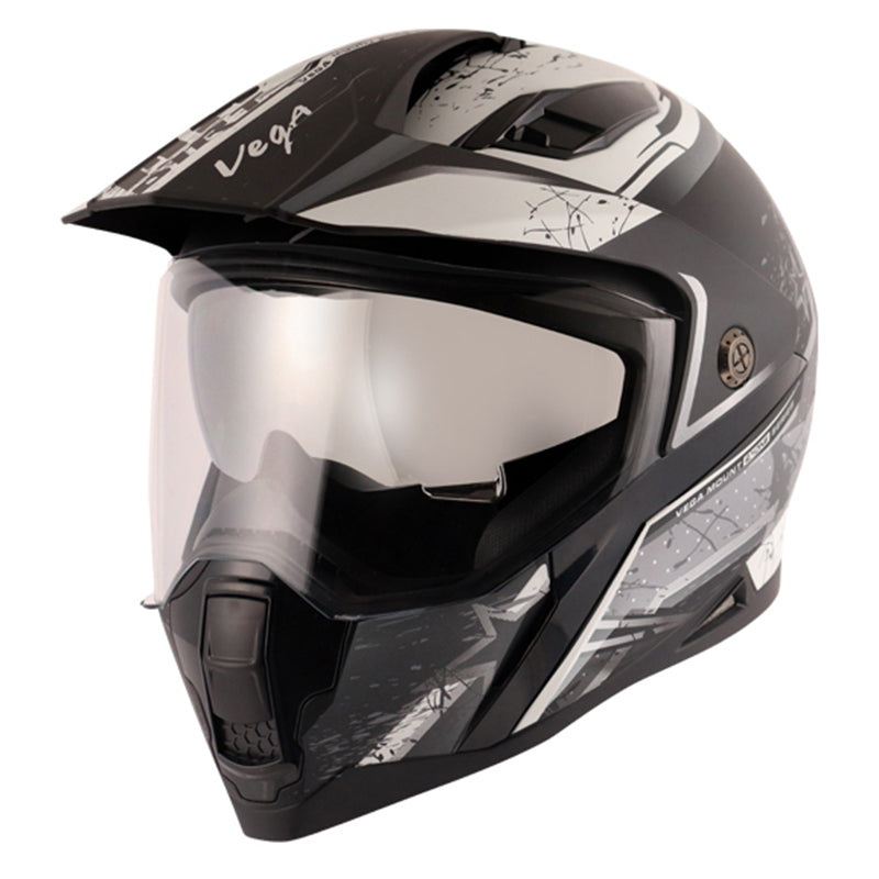 Vega Mount D/V MX Dirt Black Silver Helmet Shop Helmets at