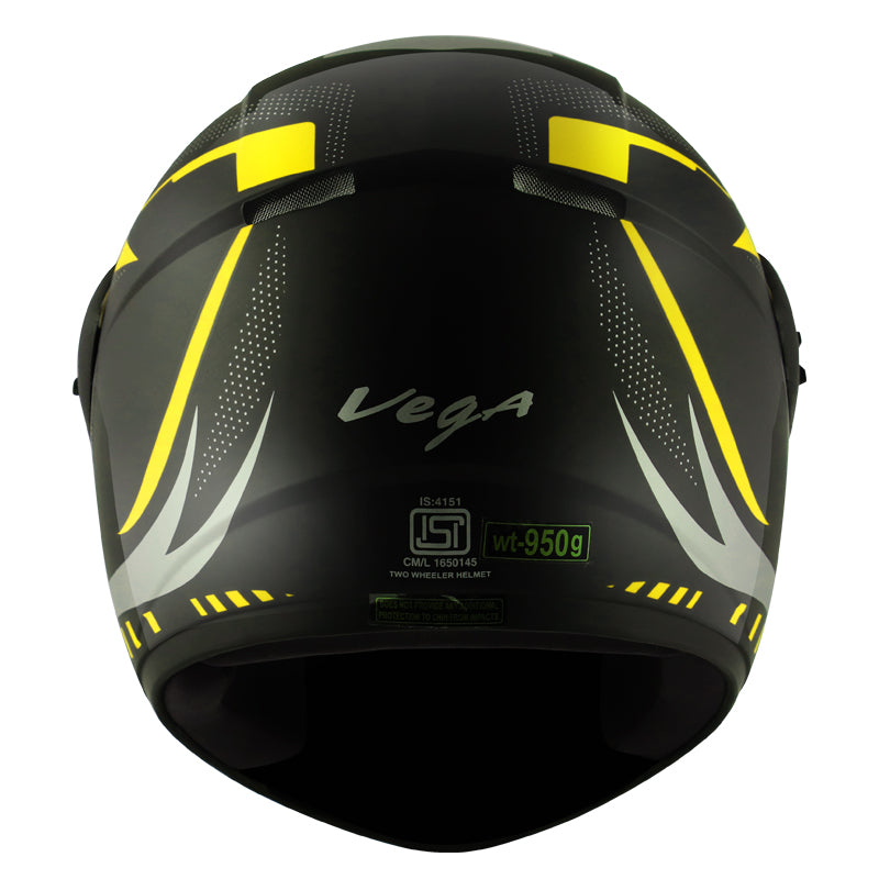 Vega Cliff Styler Black Neon Yellow Helmet - bikerstore.in