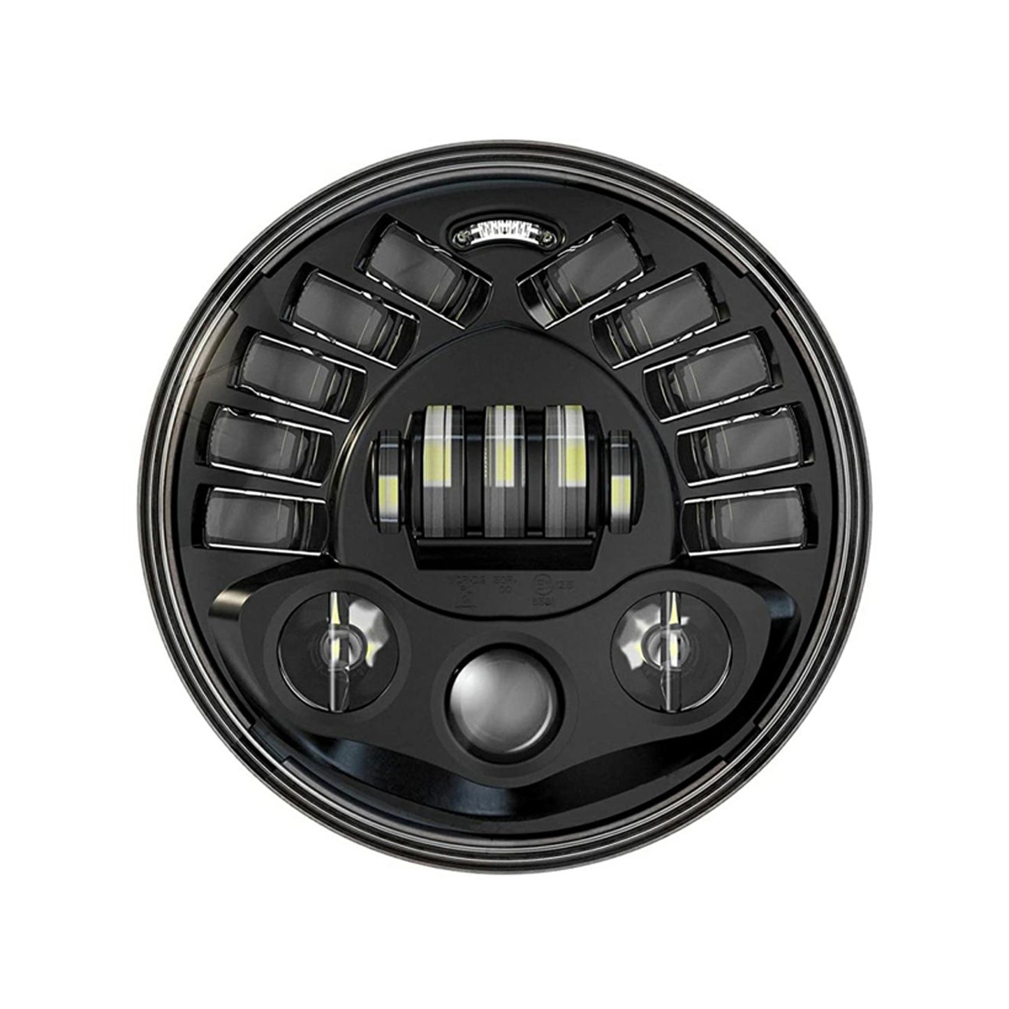 7 Inch Round Headlight with Turn Signal Indicator & Hi/Low Beam for Bullet, Mahindra Thar - bikerstore.in