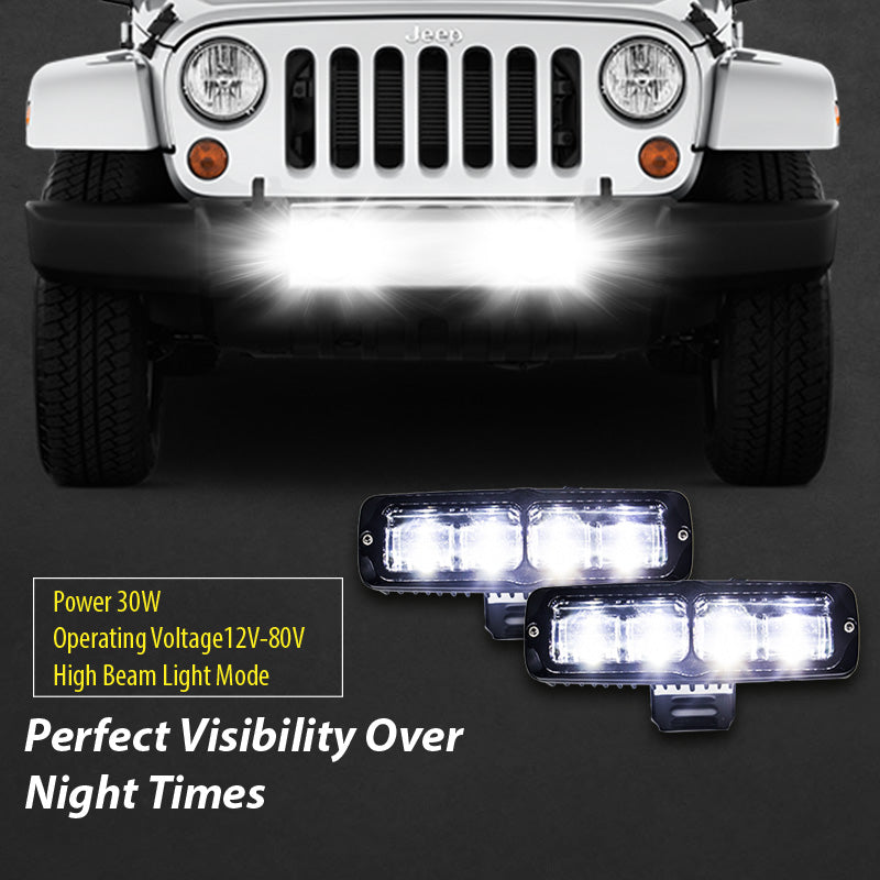 HJG S-13 LED Fog light 12V-80V 30W (1pc) - Universal For Car & Bike - bikerstore.in