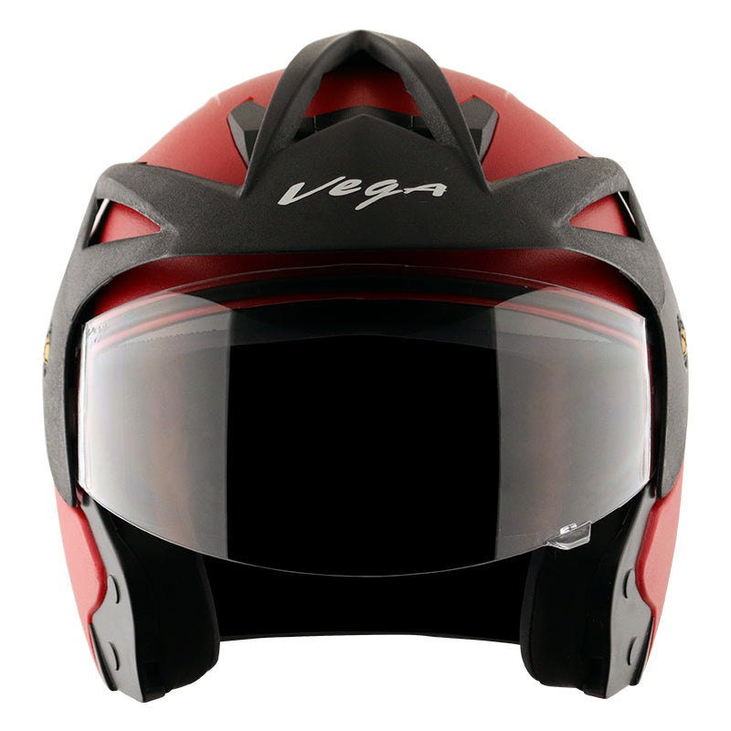 Vega Crux Open Face Red Helmet - bikerstore.in