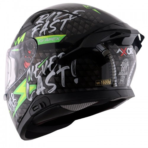 Axor APEX RIDEFAST BLACK NEON YELLOW Helmet