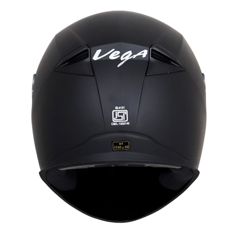 Vega Ryker D/V Dull Black Helmet - bikerstore.in