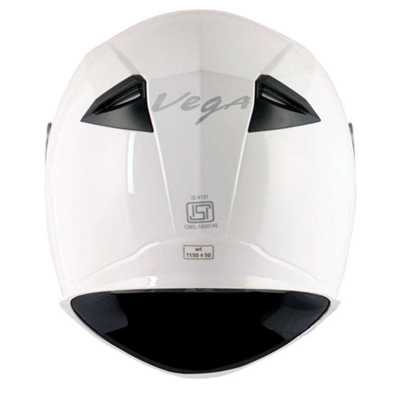 Vega Ryker D/V White Helmet - bikerstore.in