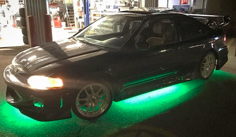 hjg Sunny Day GREEN IMPORTED Underglow PATCH LIGHTS (Front/Rear , Bike Body Lights) - PACK OF 4 - IP65 WATERPROOF DUSTPROOF SHOCKPROOF - Universal Decorative Light for all Motorbike, Car LED - bikerstore.in